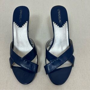 Madeline Dark Blue Strappy Heels Sandals